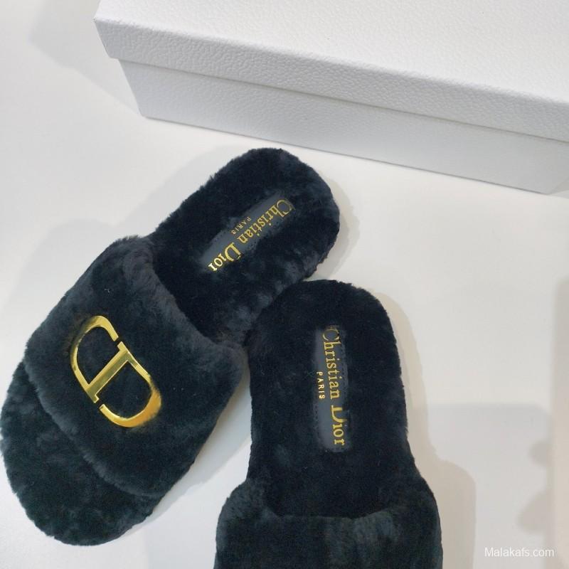 Dior Metal Buckle Wool Slippers Series - LY00280