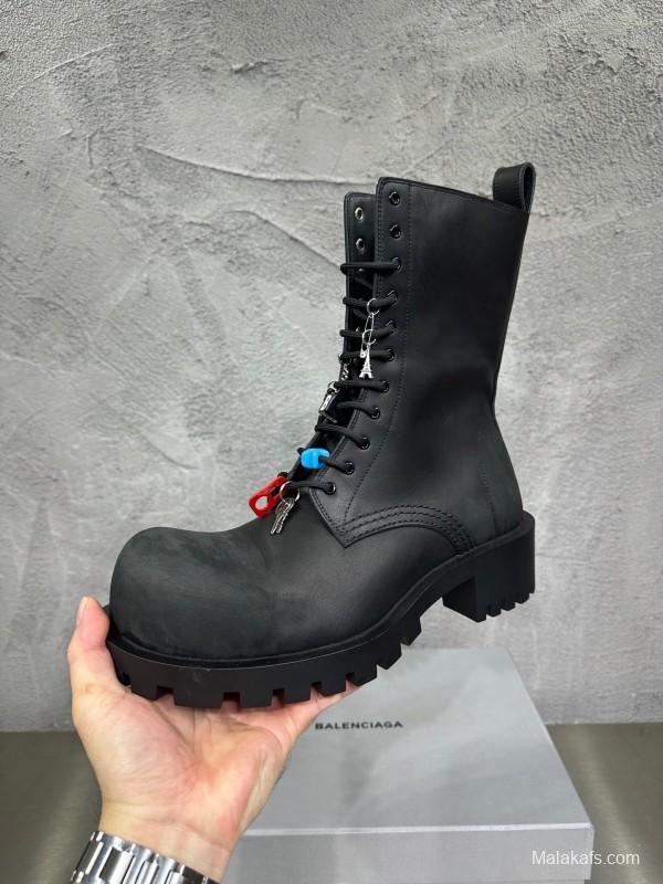 Adidas 2025 SS Men's Lace-Up Boots with Slightly Asymmetrical Round Toe - KFY00560