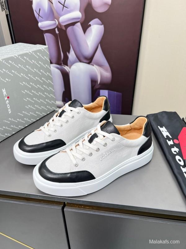 Kiton Spring Summer 2025 Lace-Up Old Money Style Casual Men's Shoes - KFY00320