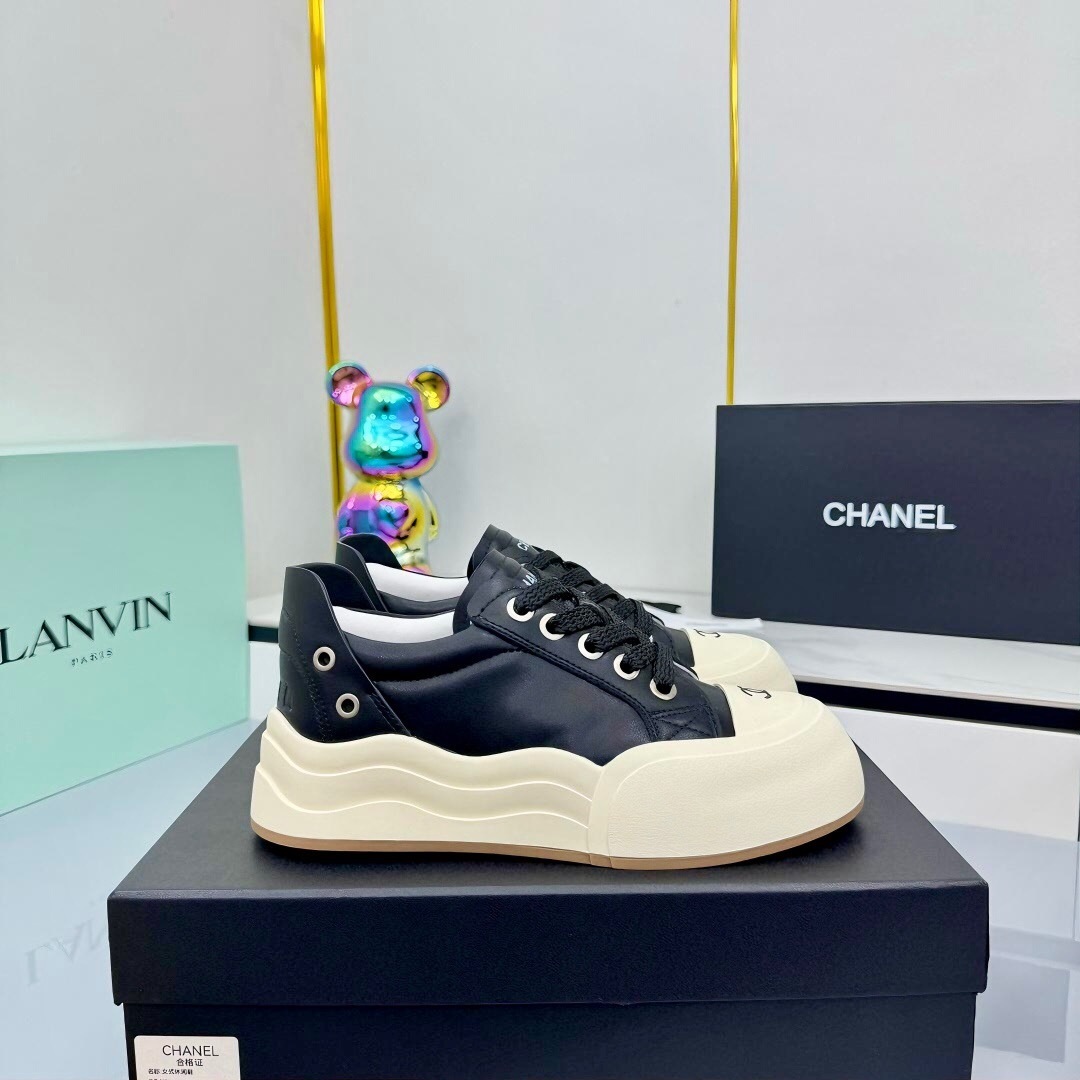 Chanel 2025 SS Loafers Panda Shoes Original Calfskin Casual Sneakers - LY00320