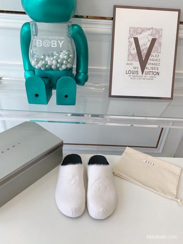 Marni 2025/SS Mule Shoes with Horsehair Design - LY00