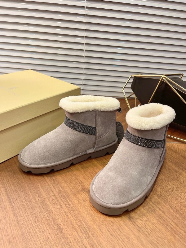 Brunello Cucinelli Winter New Snow Boots Sheepskin Buns Boots - AS00350