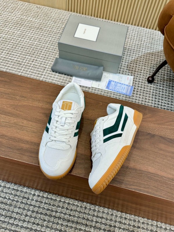 TOM FORD 2025 SS Casual Shoes with Classic Color Blocking and Imported Leather Insole - AS00350