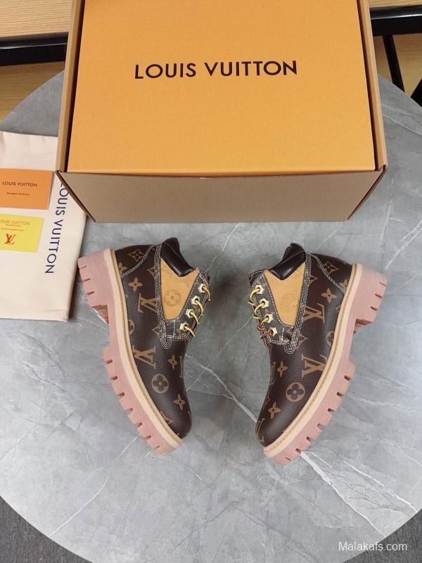 Timberland LV Monogram Waterproof Suede Leather 6-Inch Boots - LY00370