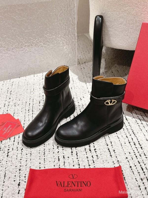 Valentino 2025 SS Collection Metal Element Short Boots - LY00330
