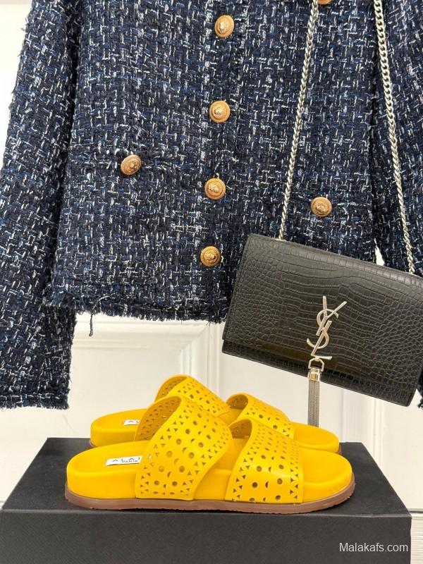 Alaia 2025 SS Hollow-Out Casual Sandals - KFY00260