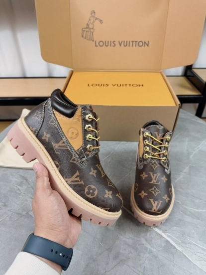 Timberland LV Monogram Waterproof Suede Leather 6-Inch Boots - LY00370