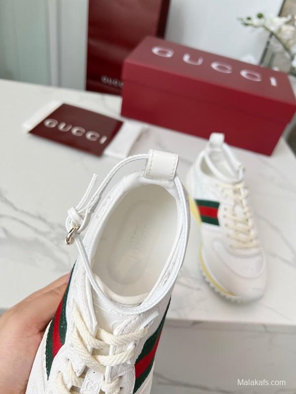 Gucci Women's Casual Shoes with GG Supreme Print and Metal Bit - AS00330