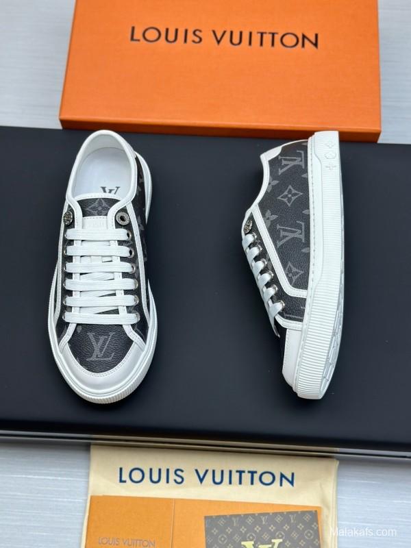 Louis Vuitton Time Out Series Animal Print Casual White Sneakers - AS00260