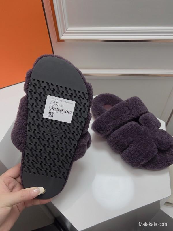 H ERLING Mao Slippers 2025 SS Collection Genuine Fur Comfort - LY00270
