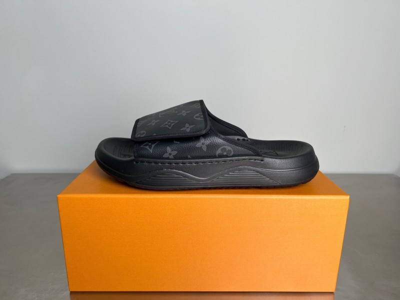 Louis Vuitton Miami Mule Slip-On Sandals with Hook-and-Loop Fastener - YC