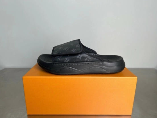 Louis Vuitton Miami Mule Slip-On Sandals with Hook-and-Loop Fastener - YC