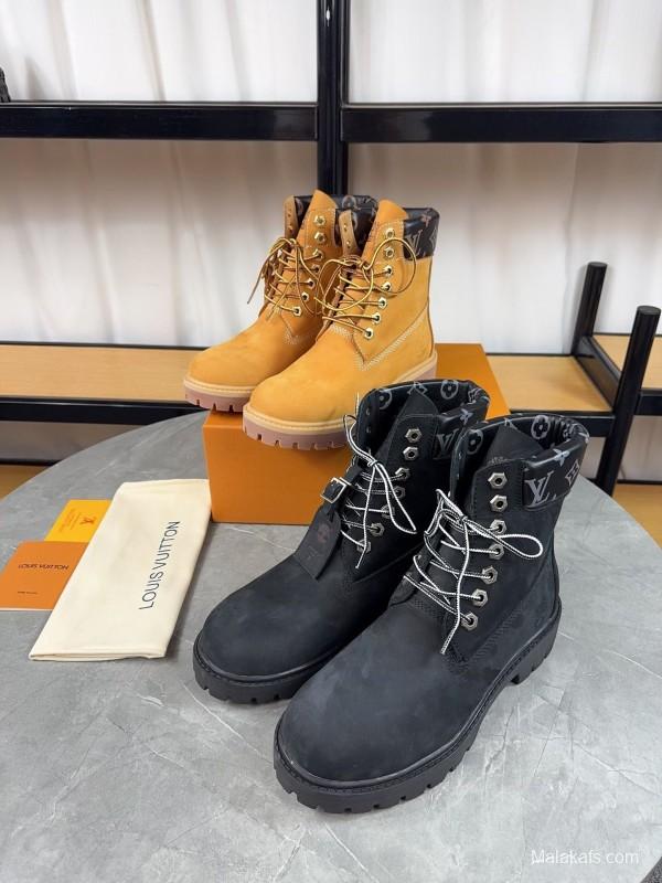 Timberland x LV Monogram Ankle Boots Waterproof Suede - LY00380
