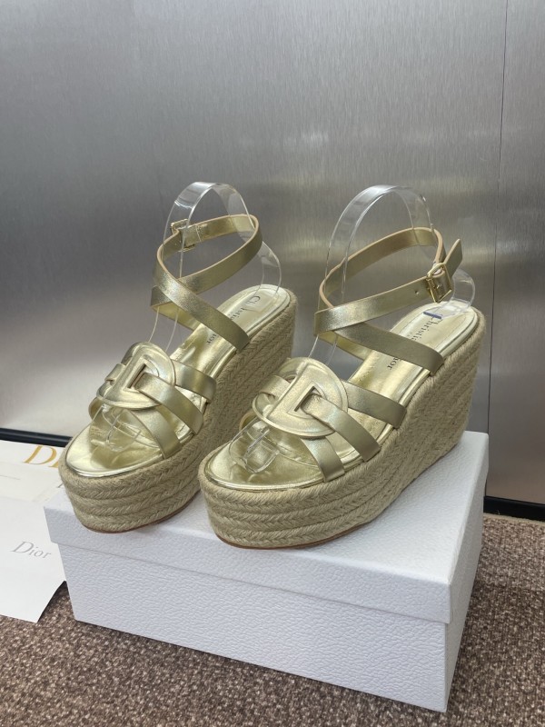 Dior D-Club Jelly Color Hollow Layered Cross Strap Platform High Heel Women Shoes - KFY00290