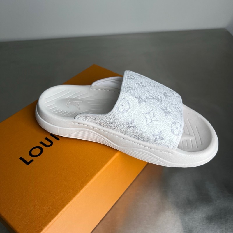 Louis Vuitton Miami Mule Slippers with Hook and Loop Closure - YC