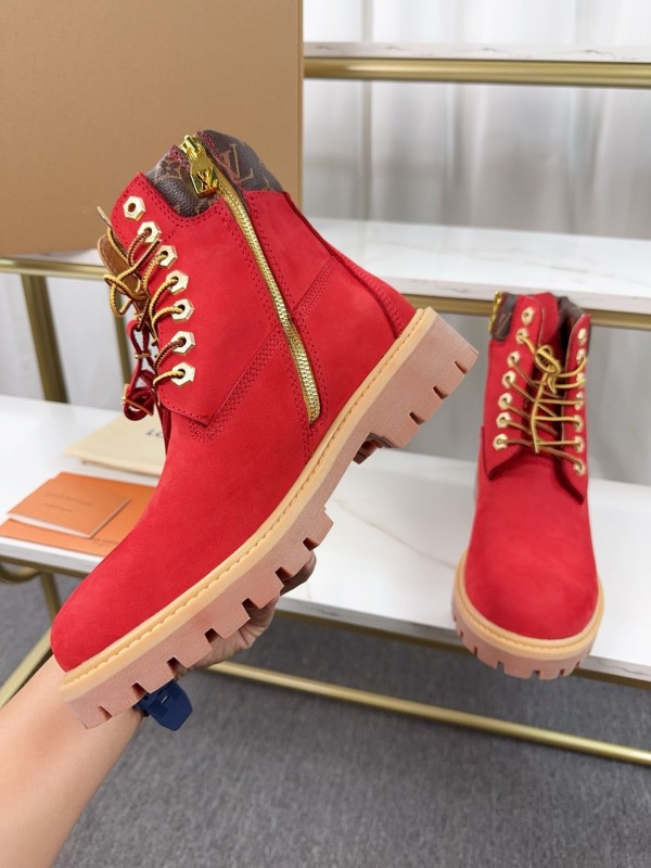 Timberland x LV Monogram Ankle Boots Waterproof Suede - LY00380