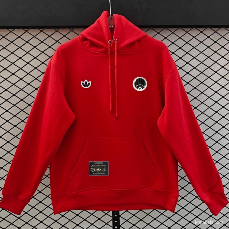 25/26 Adidas x Newcastle United Retro Embroidered Logo Hoodie 9 Colors