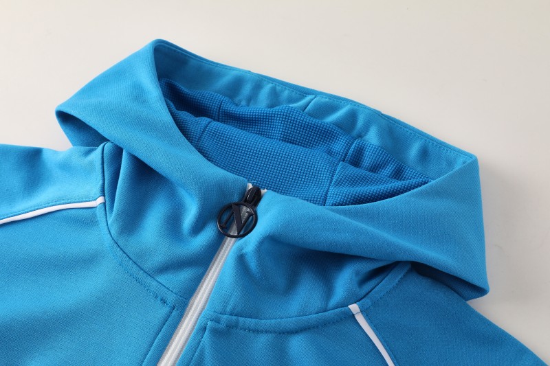 25/26  Napoli Sky Blue  Full zipper Jacket Tracksuit+ long pants