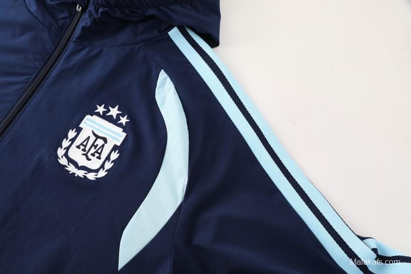 2026 Argentina Navy Blue Full Zipper Jacket + Long Pants