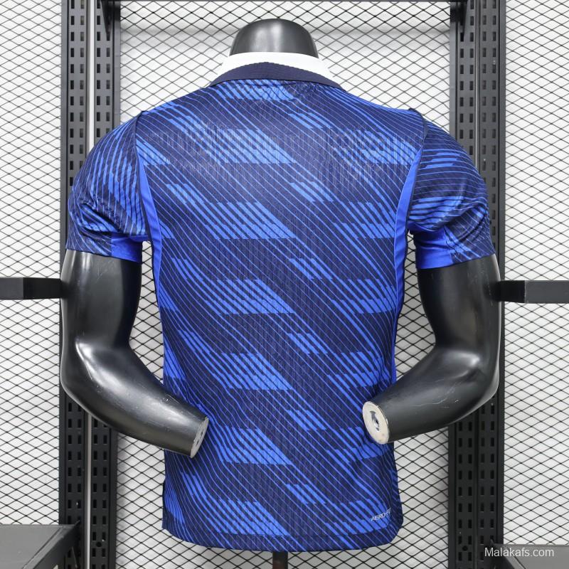 Player Version 2026 France Blue with Diagonal Stripe Pattern Special Edition Jersey