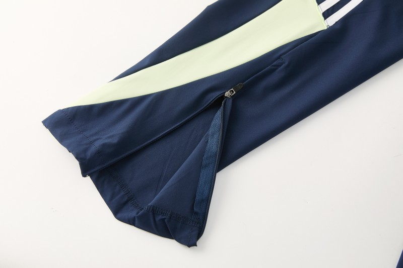 26/27 Real Madrid Navy Blue Full Zipper Hooded Windbreaker Tracksuit + Long Pants