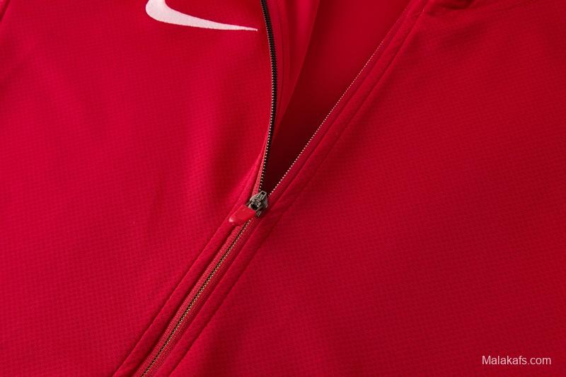 2026 Nike Red Full Zipper Jacket + Long Pants