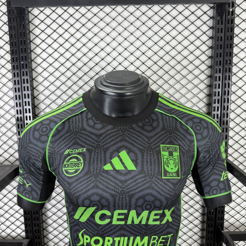Player Version 25/26 Tigres UANL Adidas Third / Special Edition Black Jersey （SPORTIUMBET Ver.）