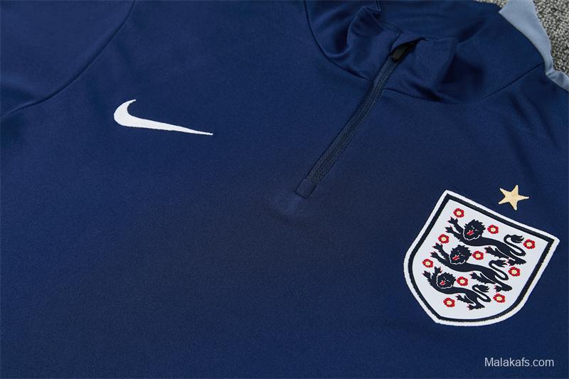 2026 England Navy Blue  Half Zipper Jacket Tracksuit + Long Pants (Nike)