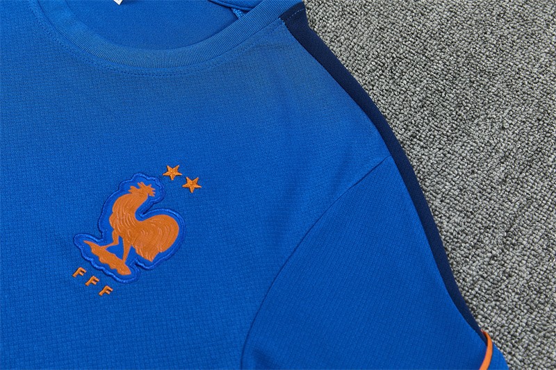 2026 France Blue & Orange Short Sleeve+Soccer Shorts