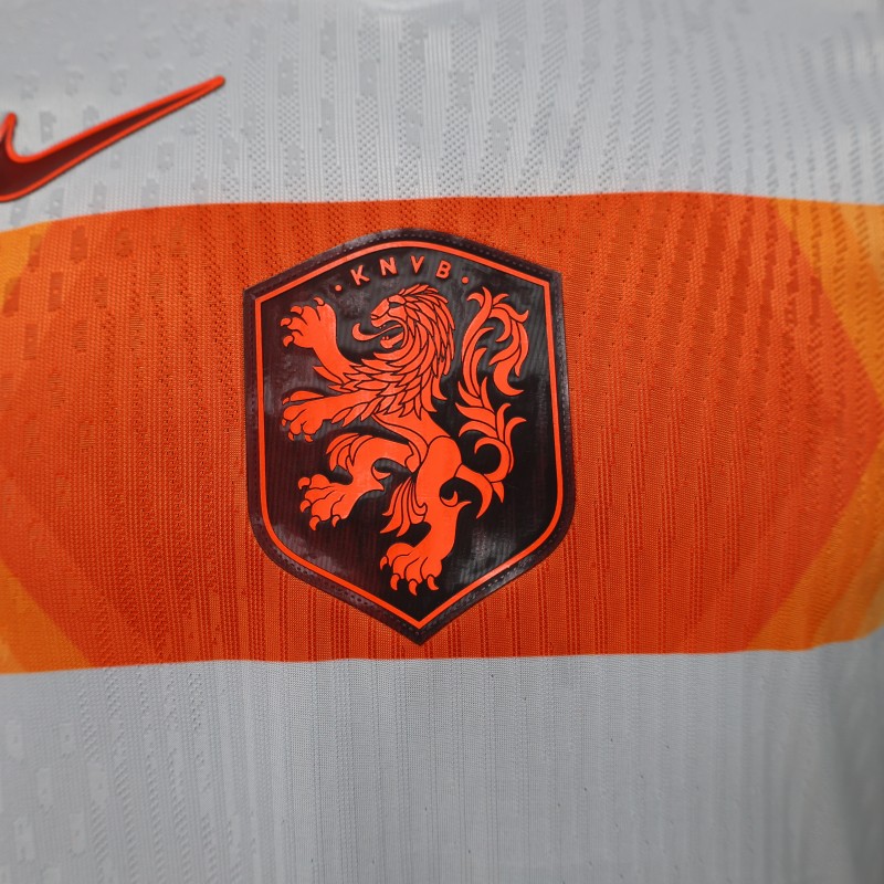 Player Version 2026 Netherlands  White with Orange  Away Jersey