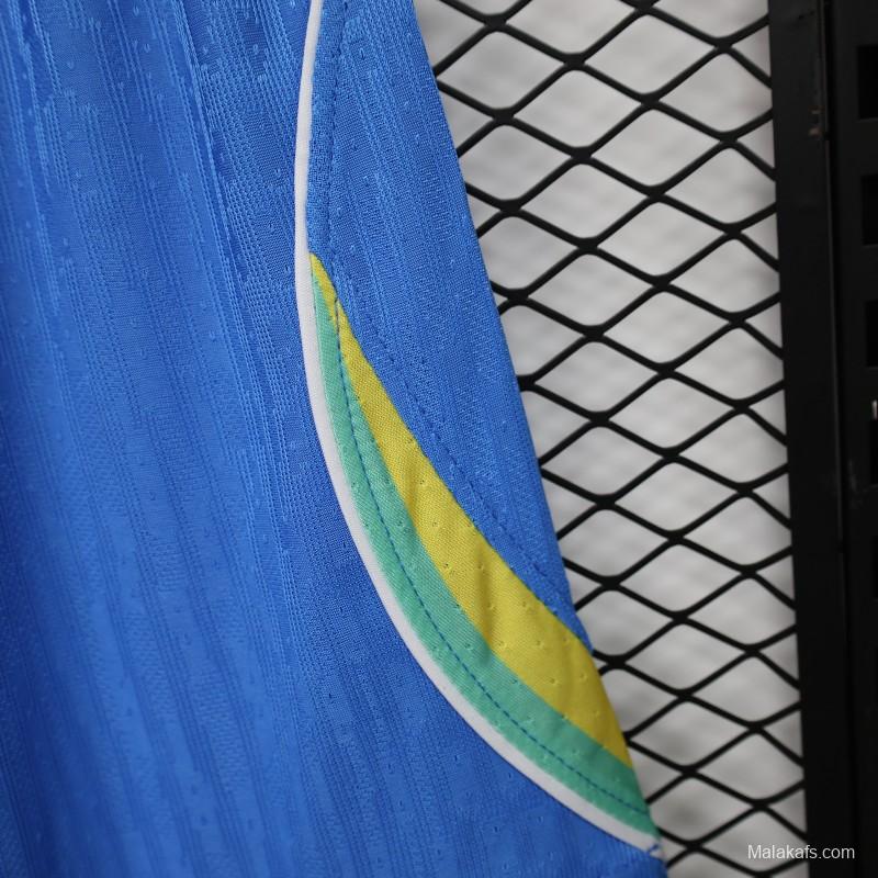 Player Version 26/27 Brazil  Royal Blue Jacquard Stripe Away Shorts