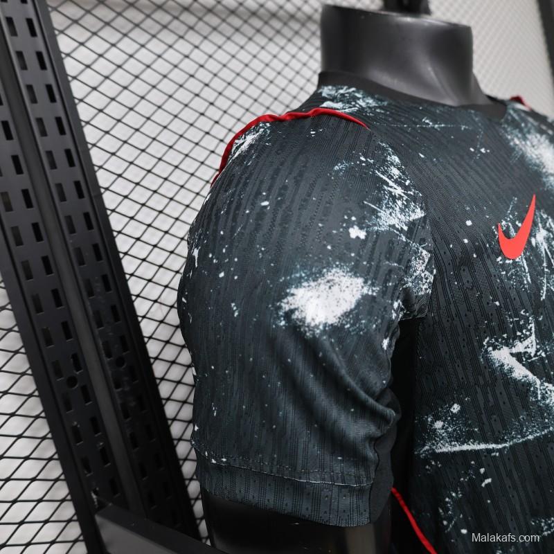 Player Version 2026 Canada Third Dark Grey with Shattered Ice Crystal Allover Print Jersey