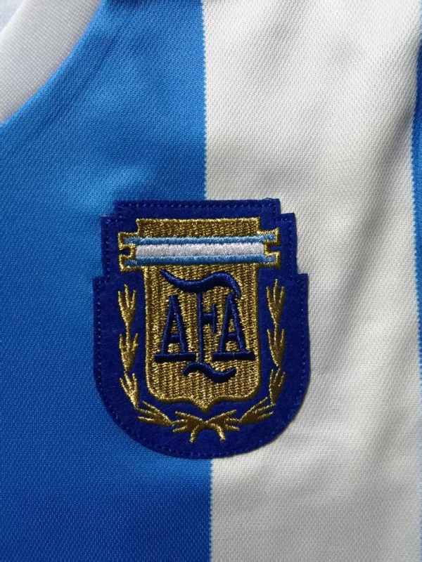 Retro 1986 Kids Argentina Home Long Sleeve Jersey