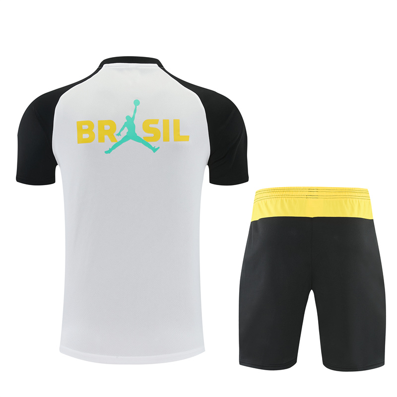 26/27 Brazil Away White Short Sleeve + Soccer Shorts