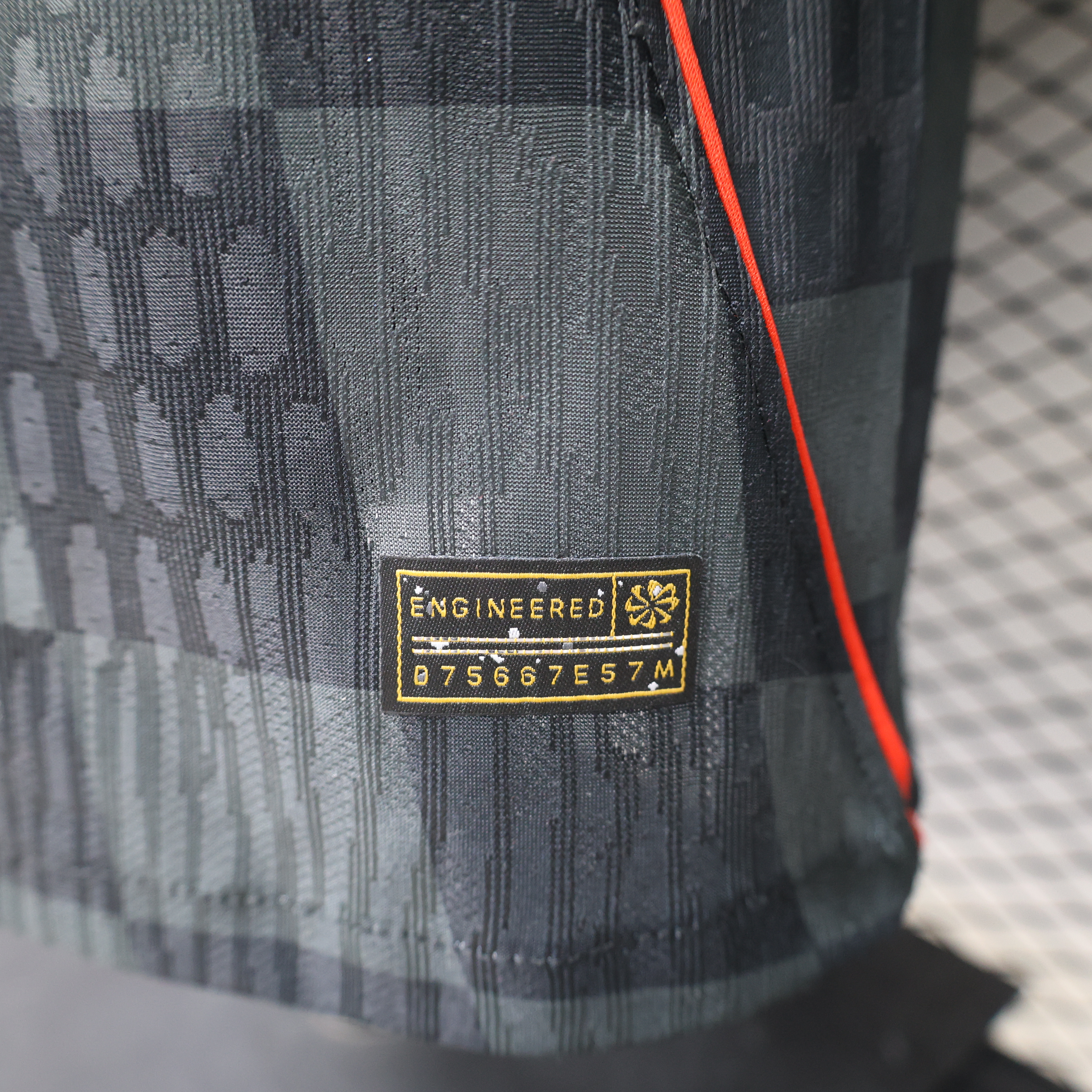 Player Version 2026 Croatia Dark Black with Dark Checkered Pattern Jersey