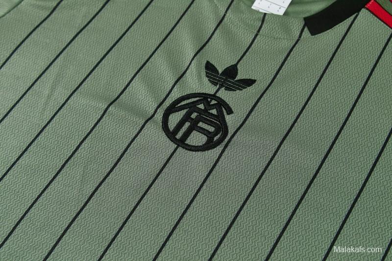 26/27 Bayern Dark Green Short Sleeve Tracksuit + Long Pants