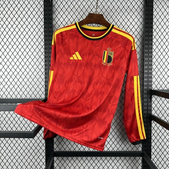 2026 Mens Belgium World Cup Home Long Sleeve Jersey