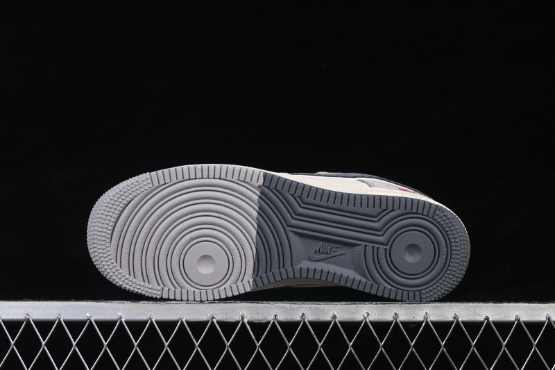 Nike Air Force 1 '07 Low Year of the Horse Limited Edition Gray Red Texture Casual Skateboard Shoes - HT5088-628