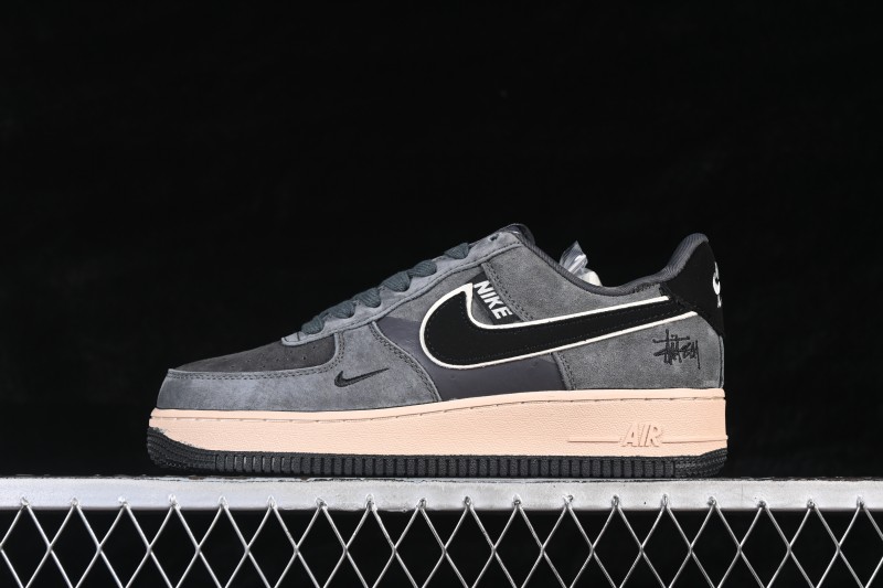Nike Stussy Air Force 1 '07 Low Skateboarding Shoes with Iconic Co-Branding - BK1916-002