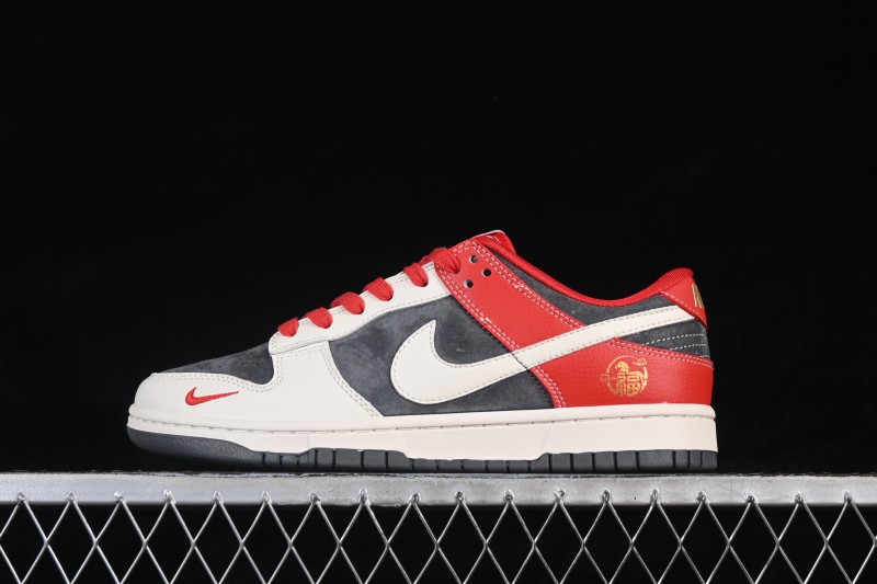 Nike SB Dunk Low Year of the Horse Limited Edition Red Black Suede Low-Top Skateboarding Shoes - HG0026-005