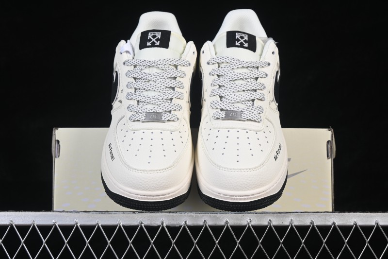 Nike Air Force 1 '07 Low Collaborative Edition Black Swoosh Casual Skateboarding Shoes - SM6668-117