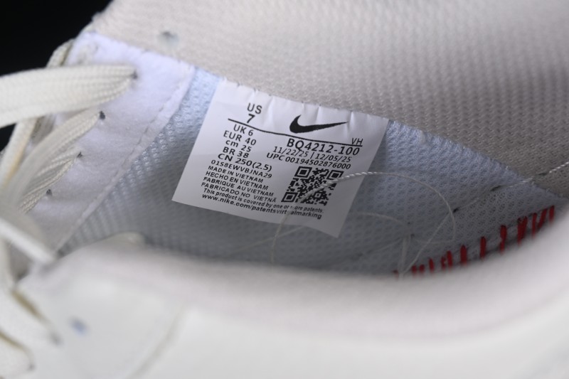 Nike Air Force 1 '07 Low LV Collaboration White Crimson Low-Top Casual Sneakers - BQ4212-100