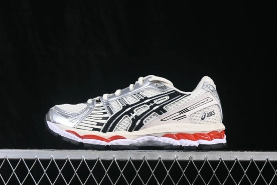Asics Gel-Nimbus 12.1 Retro Running Shoes with Breathable Mesh and Cushioned Sole - 1203B103-100