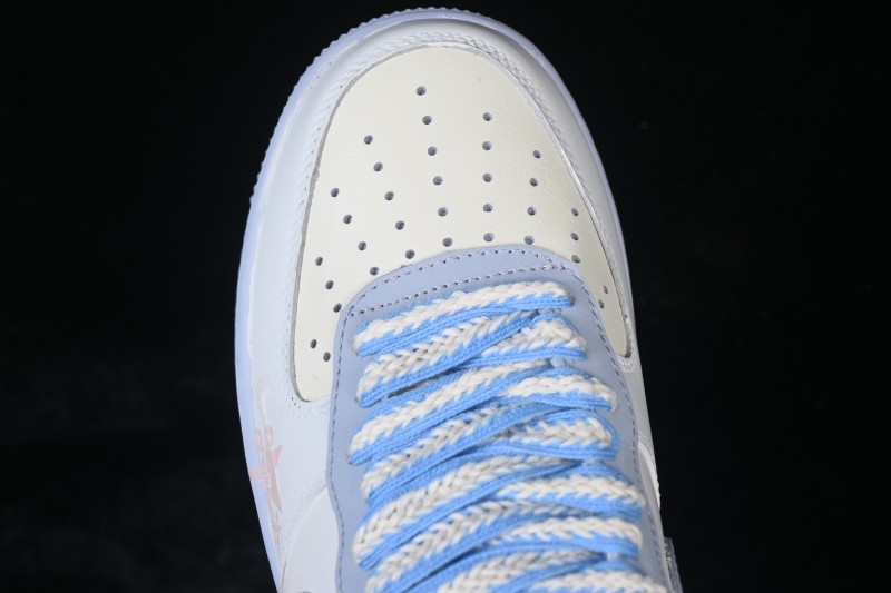 Nike Air Force 1 '07 Low Spring Field Hand-Drawn Casual Sneakers with Gradient Leather and Embroidery Details - DB3301-171