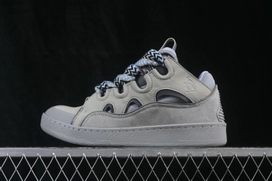 Lanvin Two-Tone Lace-Up Low-Top Casual Lifestyle Sneakers - AJE5