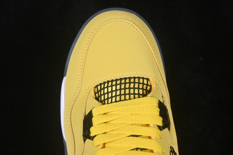 Nike Air Jordan 4 Retro 'Lightning' White Yellow Basketball Shoes - CT8527-700