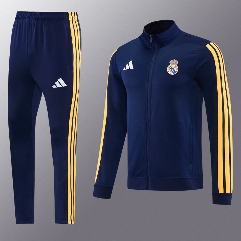 26/27 Real Madrid Royal Blue Full Zipper Jacket Tracksuit + Long Pants