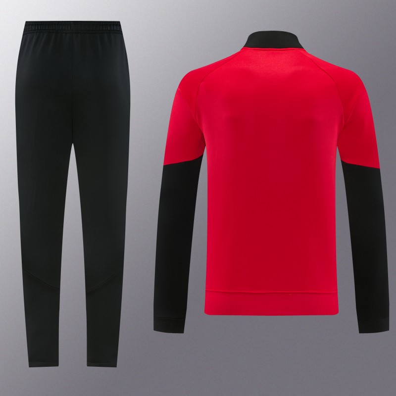 26/27 Manchester United FC  Red Full Zipper Jacket Tracksuit + Long Pants