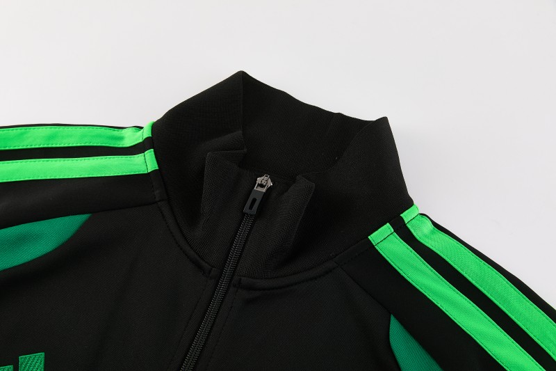 26/27 Mexico Black Full Zipper Jacket + Long Pants