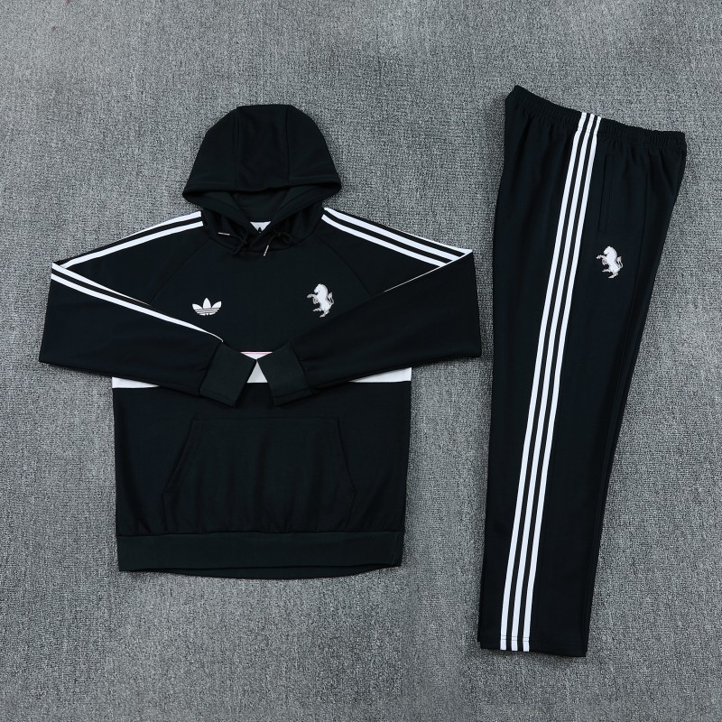 26/27 Juventus  Black Hoodie Full Zipper Jacket + Long Pants
